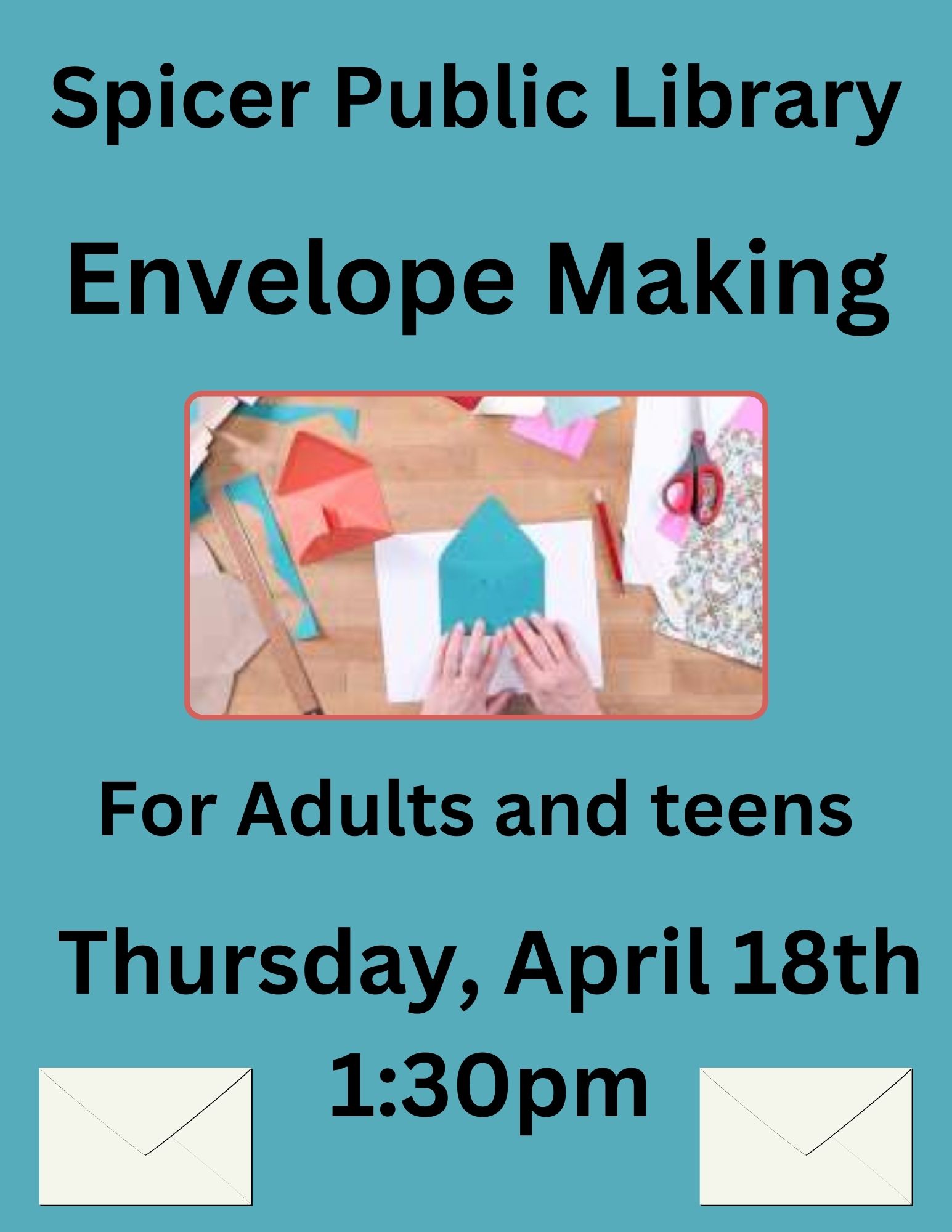 spicer-public-library-craft-class-envelope-making